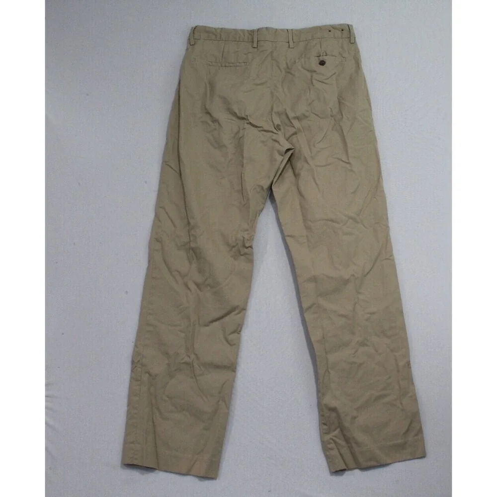 Banana Republic Men Tan Straight Dress Chino Casual Size 33X32